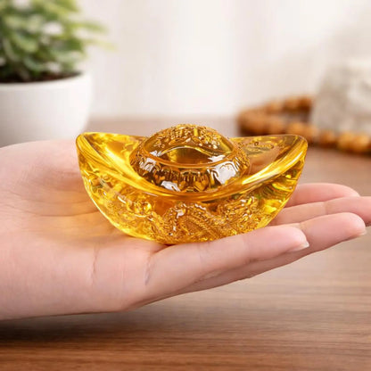 Feng Shui Golden Ingot for Wealth & Prosperity | Lucky Wealth Symbol for Home, Office & Business Growth
