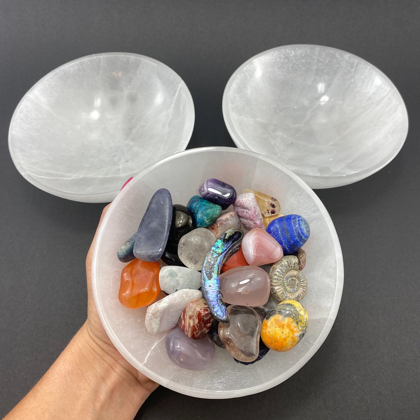 Recharge, cleanse and energise your crystals with our Premium Morroco Natural Selenite Charging Bowl. Perfect for crystal healing, meditation &  positive energy