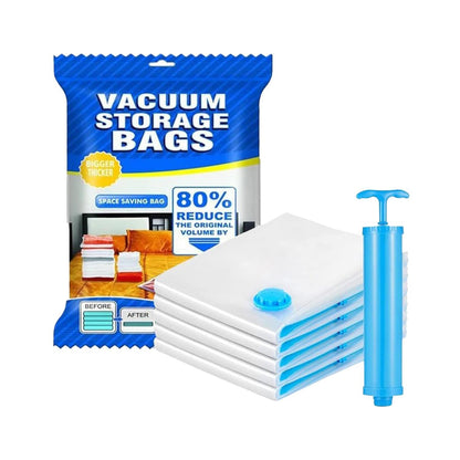 Vacuum Storage Bags With Suction Pump  (5 Pcs Set)