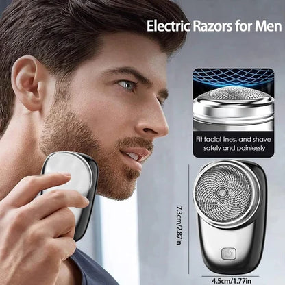 Mini Electric Razor for Men | USB Rechargeable Waterproof Pocket Beard Shaver