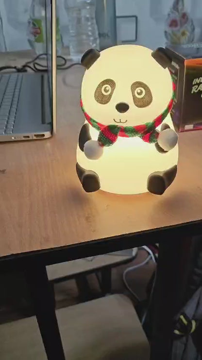 Cute Panda Night Light Adorable And Soothing LED Lamp Panda Soft Toys