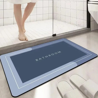 Premium Rubber Water Absorbent Bathroom Mat (Pack of 3)