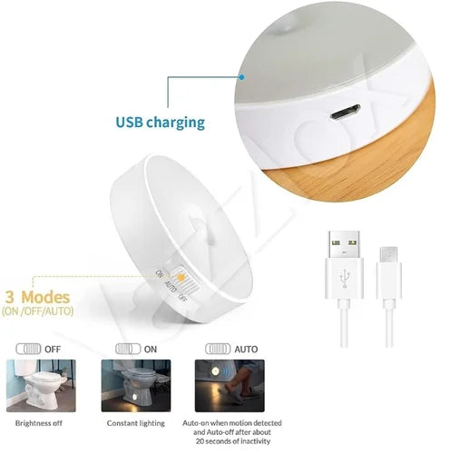 Motion Sensor & Intelligent Body Induction Lamp (Pack of 3)