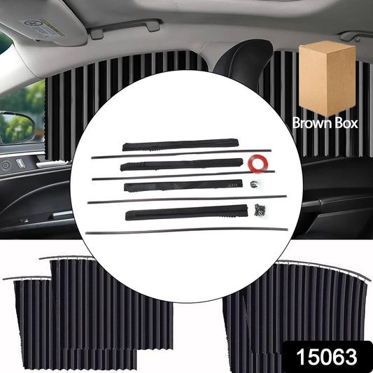 Premium Car Window Sunshade Curtains (4-Piece Set) | Heat Protection & Privacy UV Shield