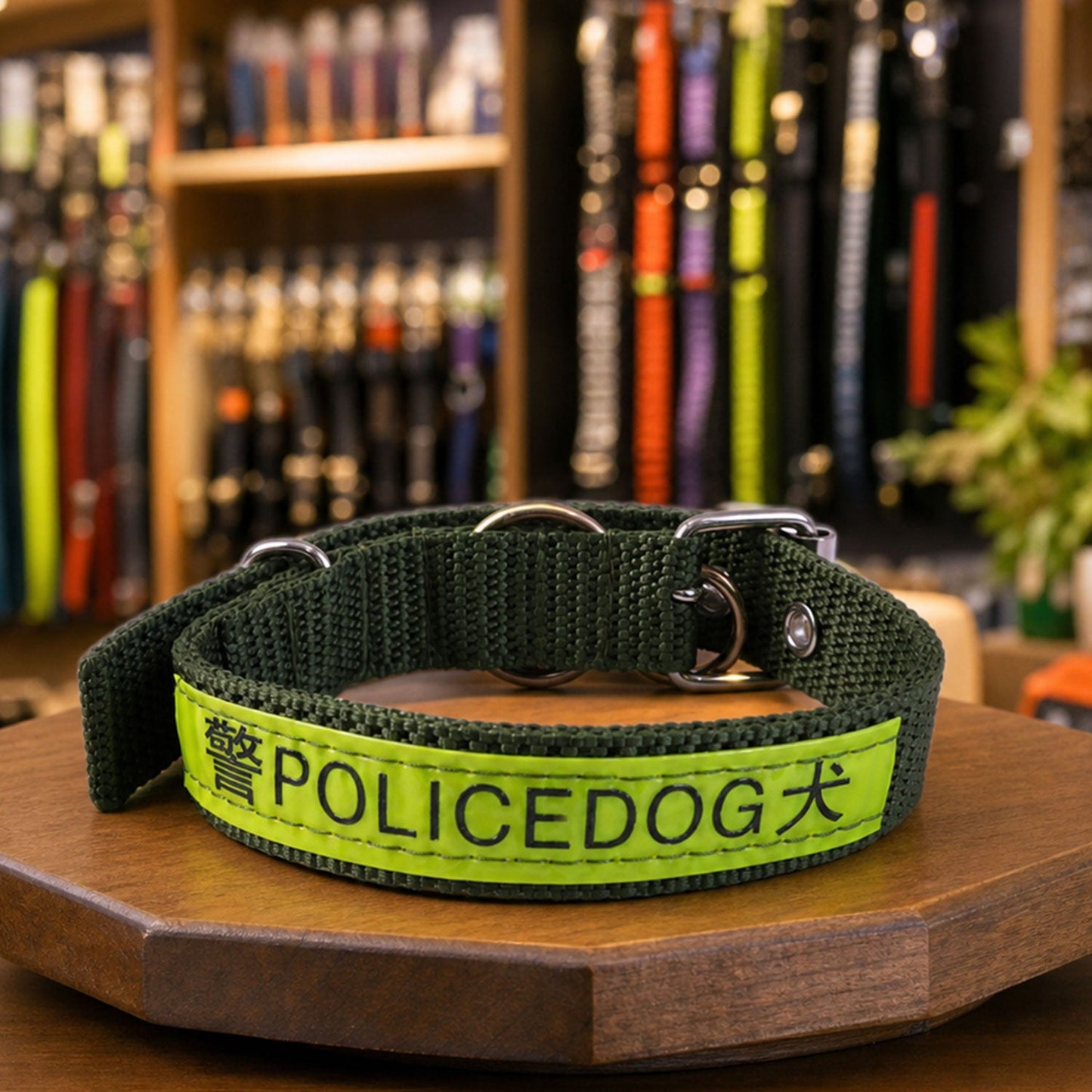 Heavy Duty Nylon Dog Collar  Reflective  Adjustable For Active Dogs