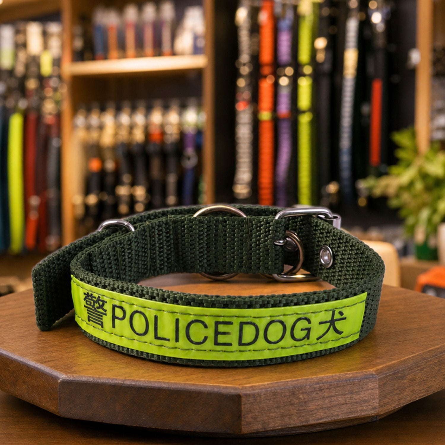 Heavy Duty Nylon Dog Collar  Reflective  Adjustable For Active Dogs